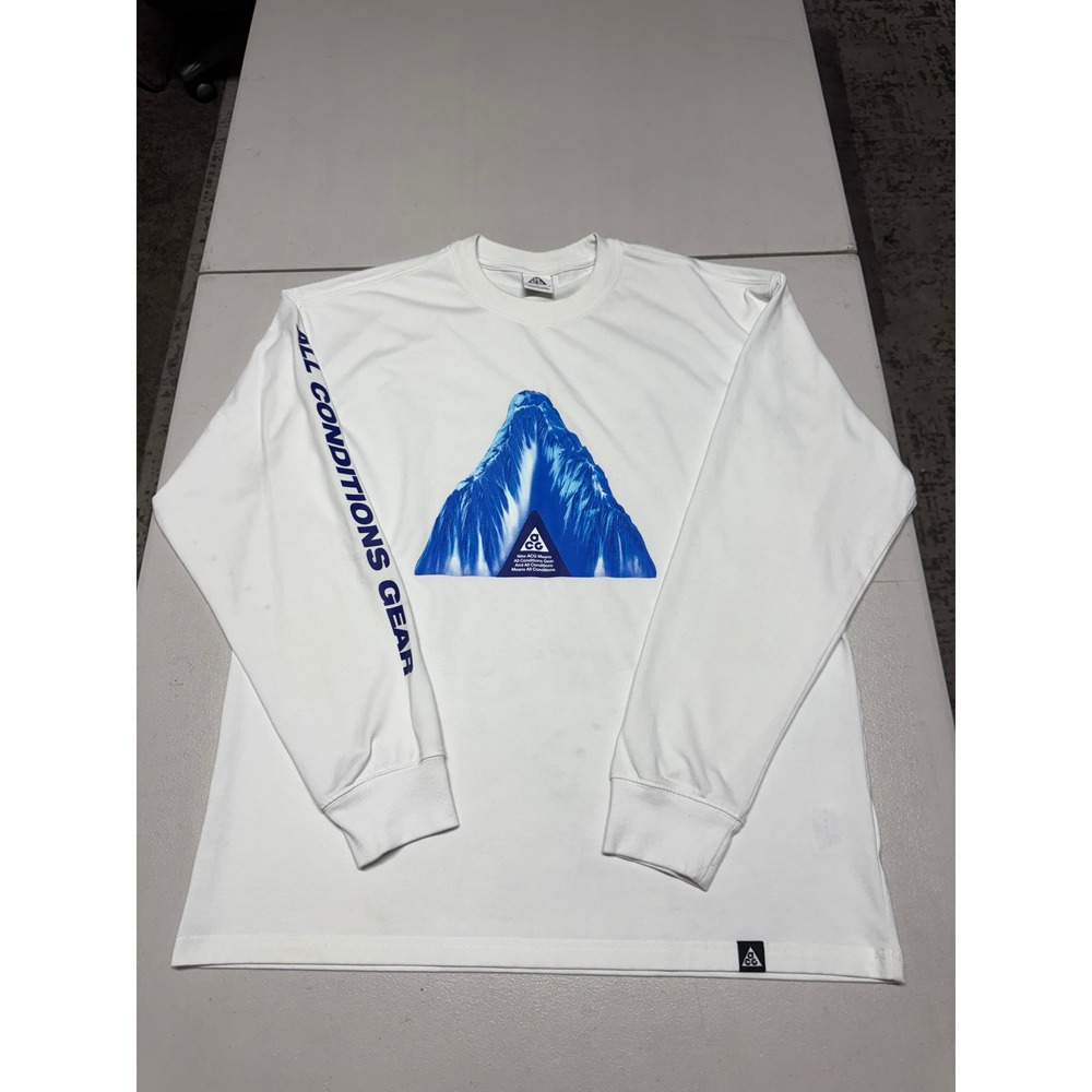 ACG NIKE MENS WHITE LONG SLEEVE SHIRT SIZE MEDIUM - Picture 1 of 8